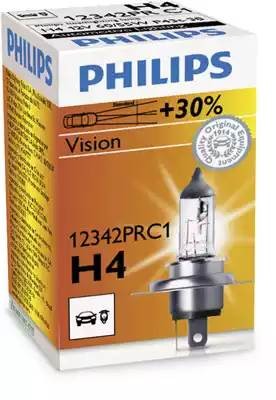 ЛАМПА Н4 R43 А12-60 ФАР (галогеновая)  "PHILIPS Vision +30%" 12342PRC1 PHILIPS