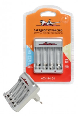 Зарядное устройство для аккумуляторов (тип АА/ААА) (NiMh/NiCd) "Airline" ACH-B4-01 AIRLINE