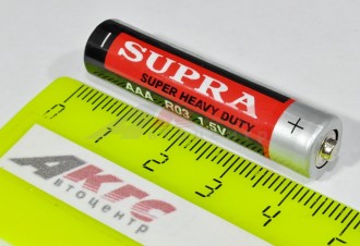 Батарейка солевая SUPRA R03P-SP4 (ААА)