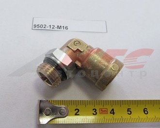 Фитинг (быстросъем) на трубки Г-образный (металл 10 мм-М16х1,5) (9502-10-М16)