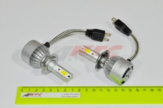 Лампа светодиодная LED H7 12V/24V 26W 4000LM "SKYWAY" (радиатор+вентилятор) к-т 2шт. (173100)