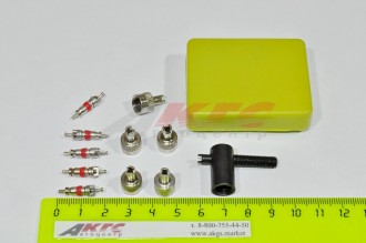 Р/к колеса-соска камеры набор с коротким золотником, пластм. колпачком. (18000271 (6473))