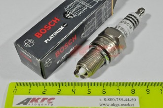 СВЕЧА ЗАЖИГАНИЯ "Bosch" WR7DP 0,8 мм ПЛАТИНА (1 шт) ВАЗ-2108/2110(карб), Г-3302 дв. УМЗ-4216Е3  ("Bosch" 0 242 235 541 (0 242 236 647))