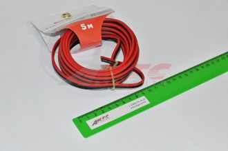 Провод акустич. ШВПМ S-1,5 мм (двойной, многожильный) бухта 5 м (красно-черный) REXANT (01-6106-3-05)