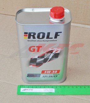 МАСЛО МОТОРНОЕ "ROLF GT" SAE 5W30 (1 л) API SN/CF, A3/B4 (ROLF GT 5W30 синтетика)