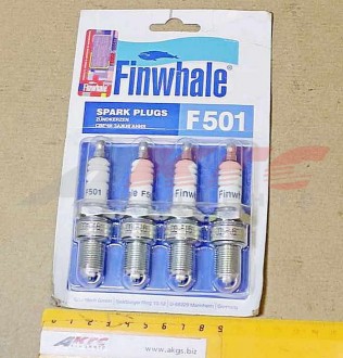 СВЕЧИ ЗАЖИГАНИЯ  FINWHALE F 501  ВАЗ-2101-07 (к-т 4шт.) (никелевый электрод) (FINWHALE F 501)
