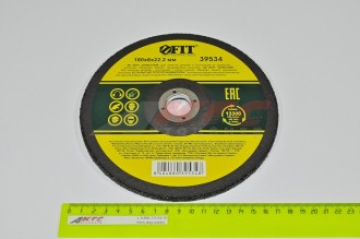 КРУГ зачистной по металлу (посадочный диаметр 22,2 мм., 180 х 6,0 мм) "FIT" (39534 FIT)
