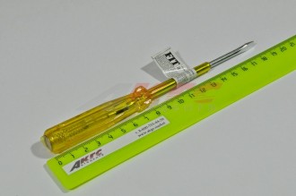 ОТВЕРТКА ИНДИКАТОРНАЯ (100-250 В) 190 мм (желтая ручка) (56519 FIT)