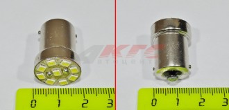 Лампа светодиодная габарит, подсветка номера (1 конт, белая, 24v, 5w) 9 SMD диодов (G18-SMD 9 (24v))