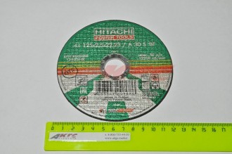 КРУГ отрезной по металлу (посадочный диаметр 22,2 мм., 125 х 2,5 мм) А30 "HITACHI" (8533 "HITACHI" (Ост))