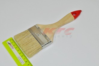 Кисть флейцевая "Оптима", натур. cветлая щетина, деревянная ручка  3" (75 мм) (00817 КУРС)