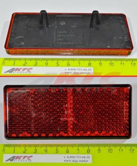 СВЕТОВОЗВРАЩАТЕЛЬ- КАТАФОТ заднего бампера Г-2705, УАЗ-3163 (прямоугольный) (красный) (на 2защелках) (3032 3731 (56 3731))