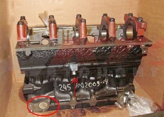 БЛОК ЦИЛИНДРОВ двигатель ММЗ-245 ЕВРО-3 (с отв. под датчик давления и t масла) (245 1002009-04 (Г))